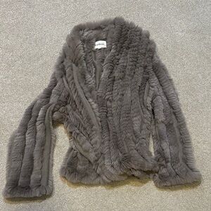 Heartloom Taupe Faux Fur Jacket